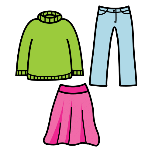 En la imagen aparece un pictograma que representa la ropa