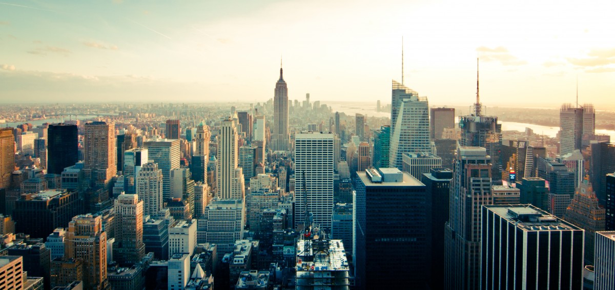 En la imagen puede observarse, una vista aérea de los edificios de Nueva York