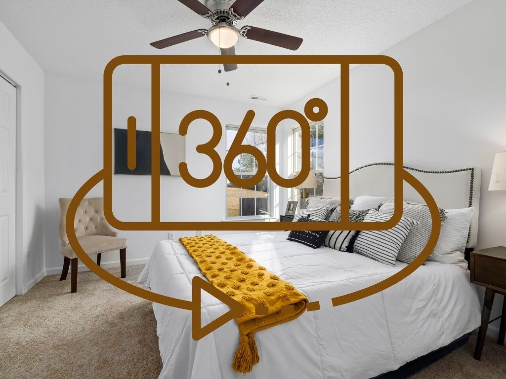 En la imagen puedes ver una habitación con icono de vista 360 grados