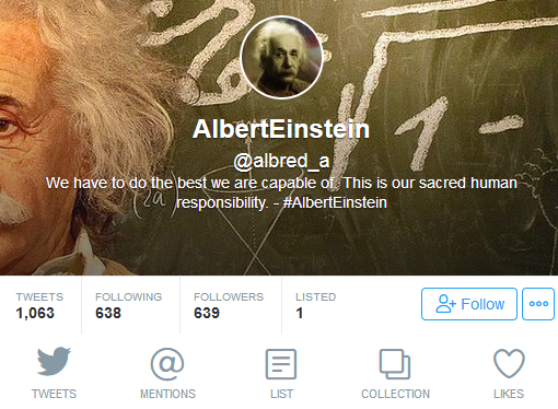 Captura de una cuenta de twitter