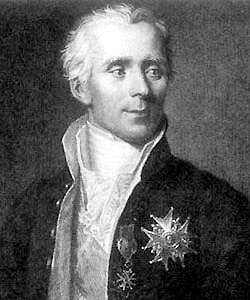 La imagen muestra un retrato de Laplace