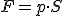 F=p \cdot S