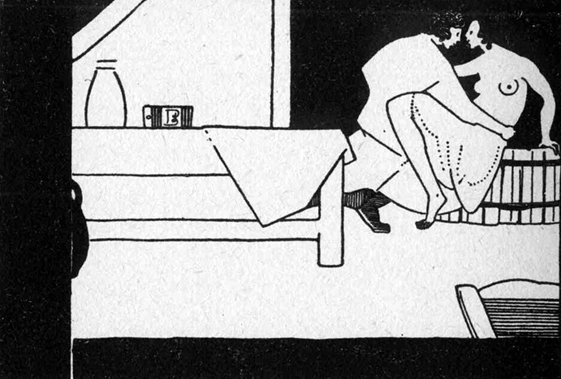 Una joven es sorprendida en el baño