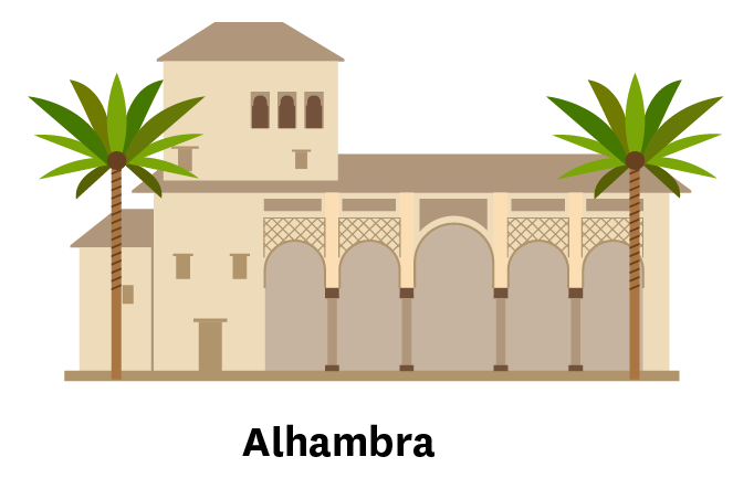 La imagen muestra la silueta del la Alhambra