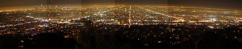 Ciudad de Los Ángeles de noche Ciudad de Los Ángeles de noche