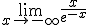 \lim _{ x\rightarrow -\infty  }{ \frac { x }{ { e }^{ -x } }  } 