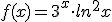 f(x)=3^{ x }\cdot { ln }^{ 2 }x