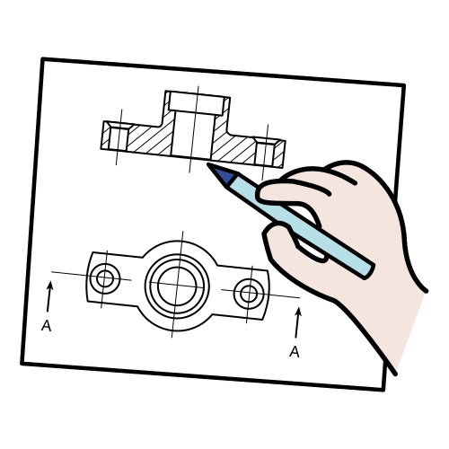 La imagen muestra una ilustración de unas manos haciendo un diseño sobre un papel con un bolígrafo
