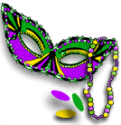 La imagen muestra una máscara de carnaval