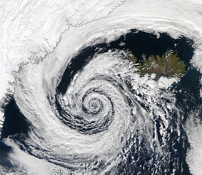 Borrasca sobre Islandia