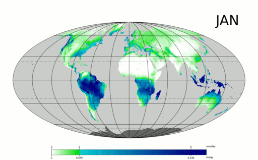 Evolución anual de las precipitaciones
