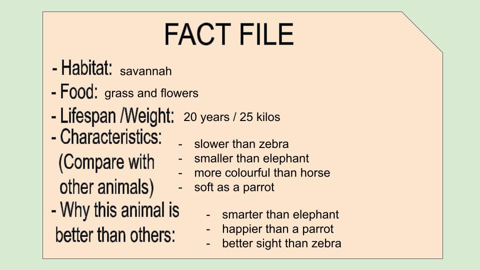 Example fact file
