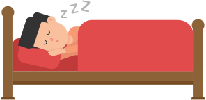 La imagen muestra a un chico durmiendo.