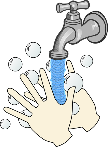La imagen muestra unas manos lavándose.