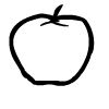dibujo lineal manzana