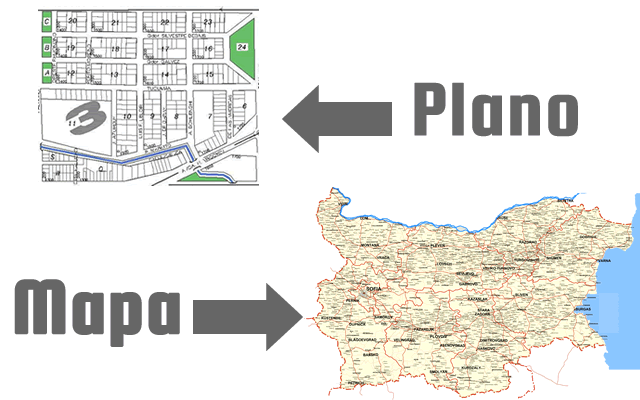 plano vs mapa