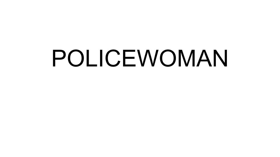 Palabra policewoman