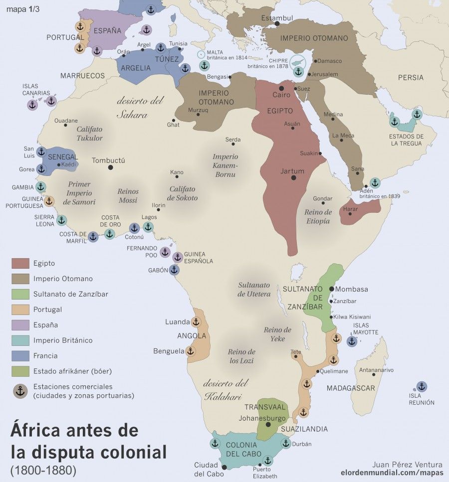 África antes de la disputa colonial. 1800 - 1880