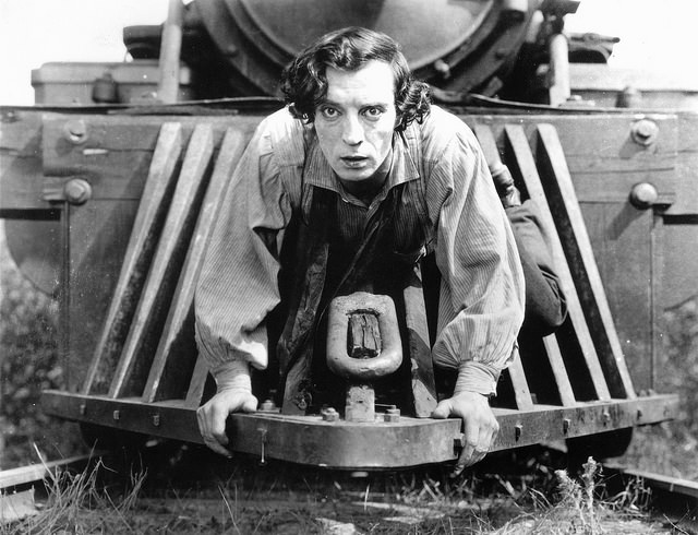 Buster Keaton en El Maquinista de la Genenral