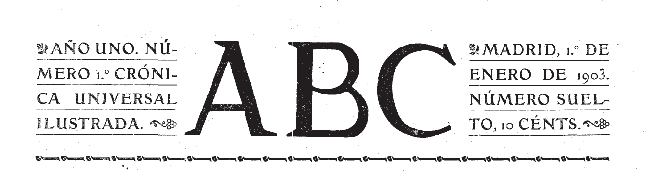 Primera portada del diario ABC