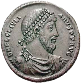 Moneda de Antioquía con la efigie de Juliano el Apóstata