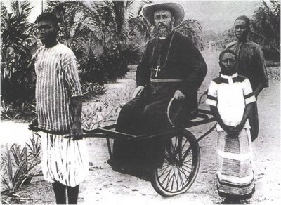 Cura en un carro tirado por africanos