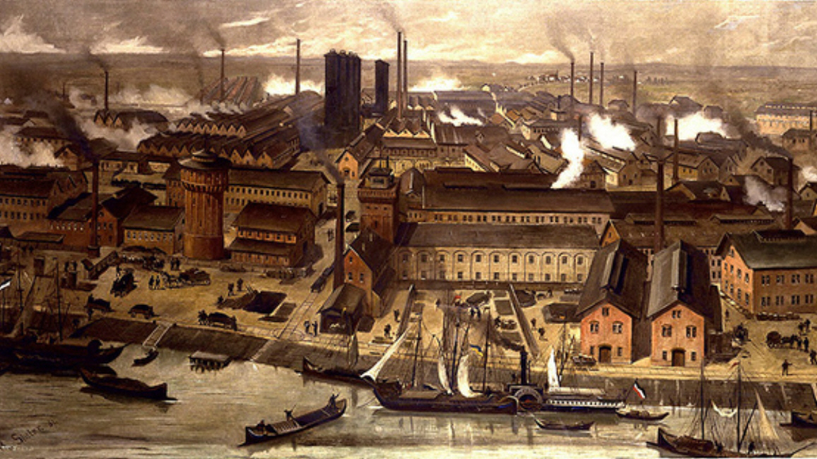Planta industrial química en 1881