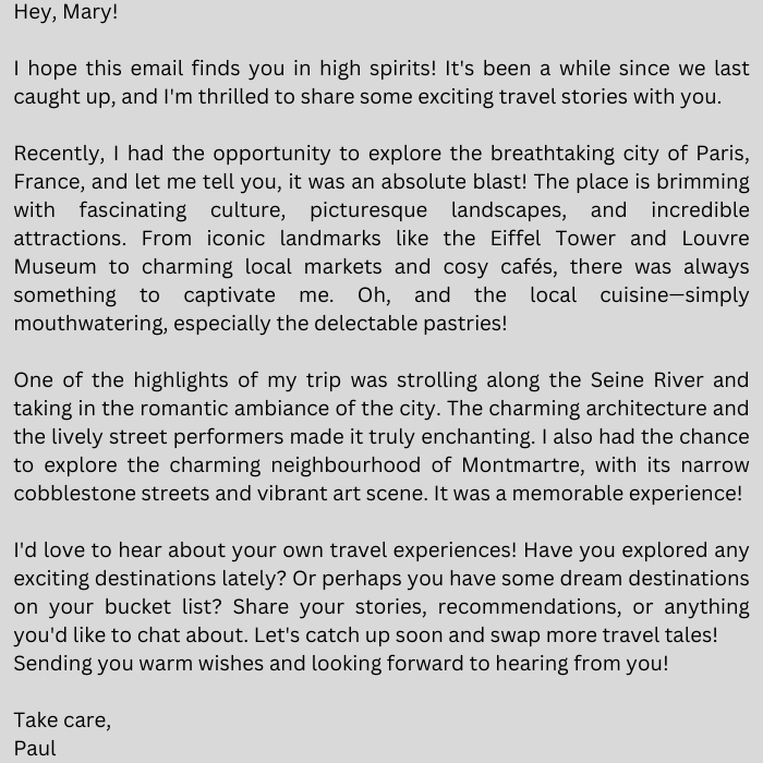 informal email