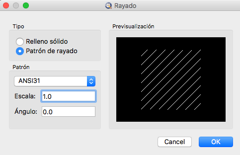 tipo rayado