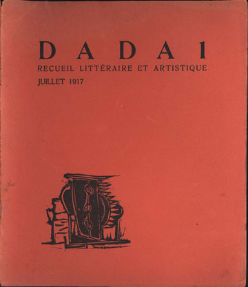 Portada de Dadá, de T. Tzara, 1917