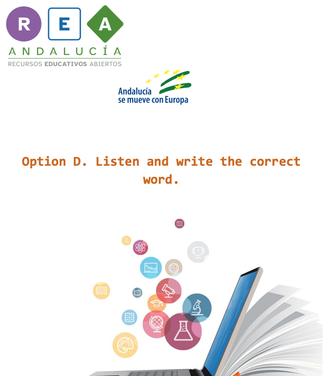 Listen and write the correct word