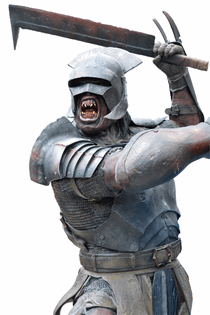 La imagen muestra a un orco de la película El Señor de los Anillos
