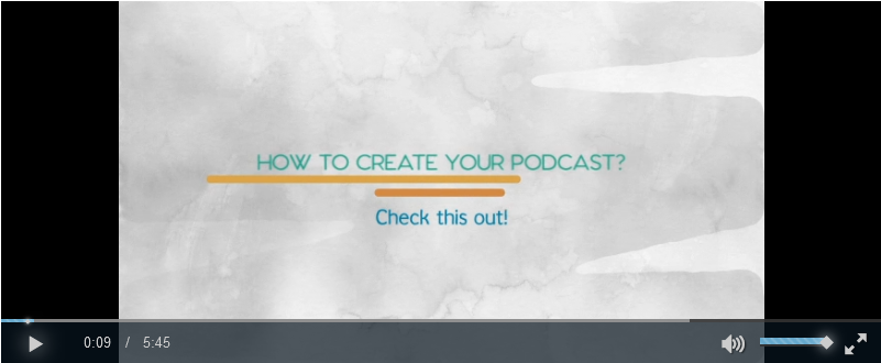 La imagen muestra el vídeo podcast creation
