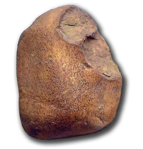 Canto tallado de unos 800.000 años de antigüedad. Atapuerca