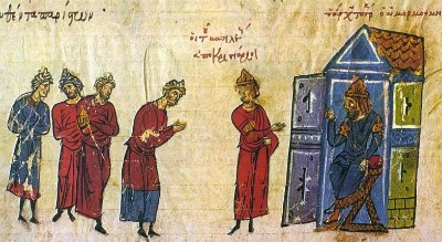 Emisarios bizantinos son recibidos por Al-Mutasim