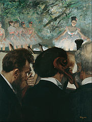 Degas, Músicos en la orquesta, 1876