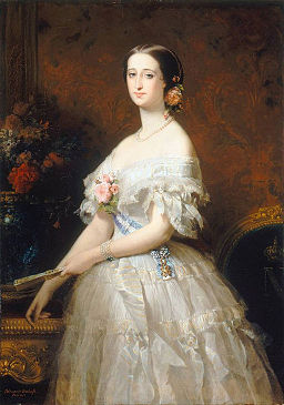 retrato de Eugenia de Montijo por Dubufe, 1854