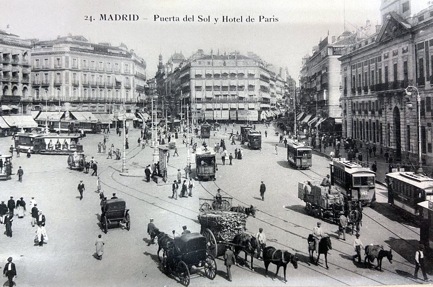 Imagen de una postal antigua de Madrid