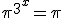 \pi^{3^x}=\pi
