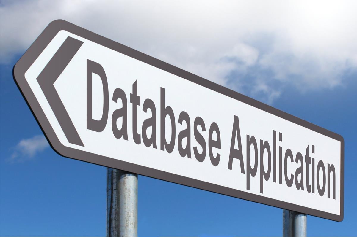Imagen con una Flecha que indica el camino hacia las aplicaciones de bases de datos