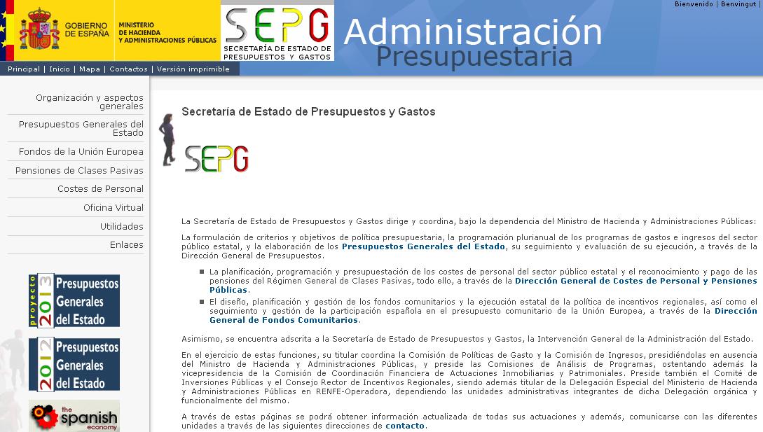 Secretaría de Estado de Presupuestos y Gastos