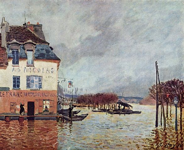  La inundación de Port-Marly pintada por Sisley