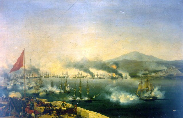  La batalla naval de Navarino pintada por Garneray