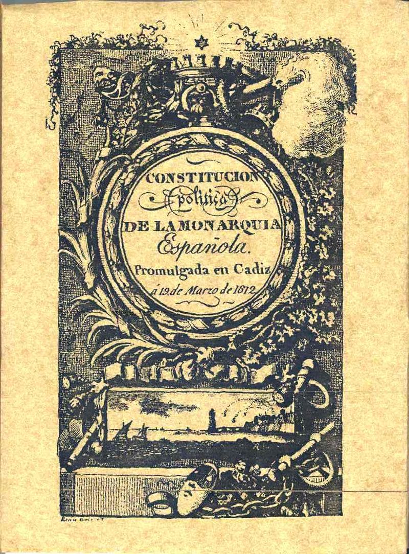 Portada de la Constitución de 1812
