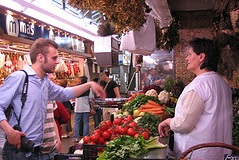 Un mercado físico