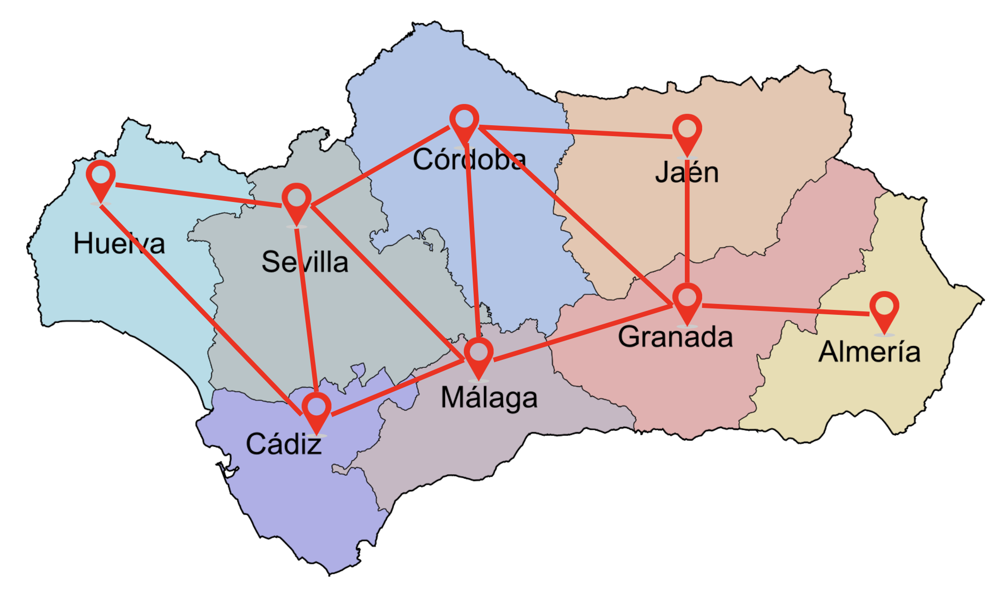 Grafo de provincias limítrofes