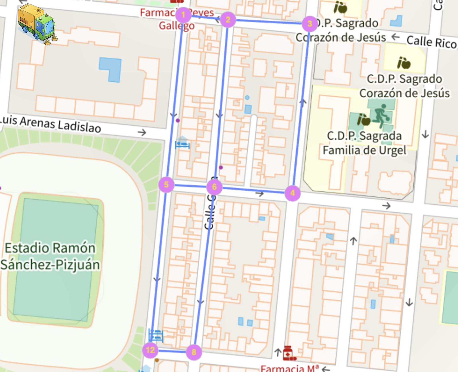 Ruta de limpieza
