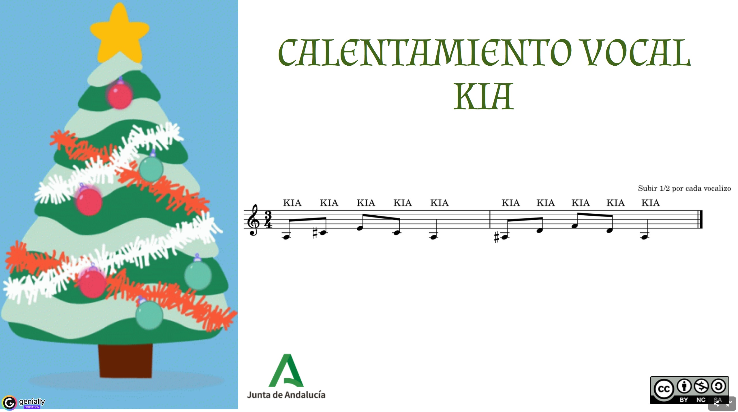 Ejercicio de calentamiento vocal KIA.