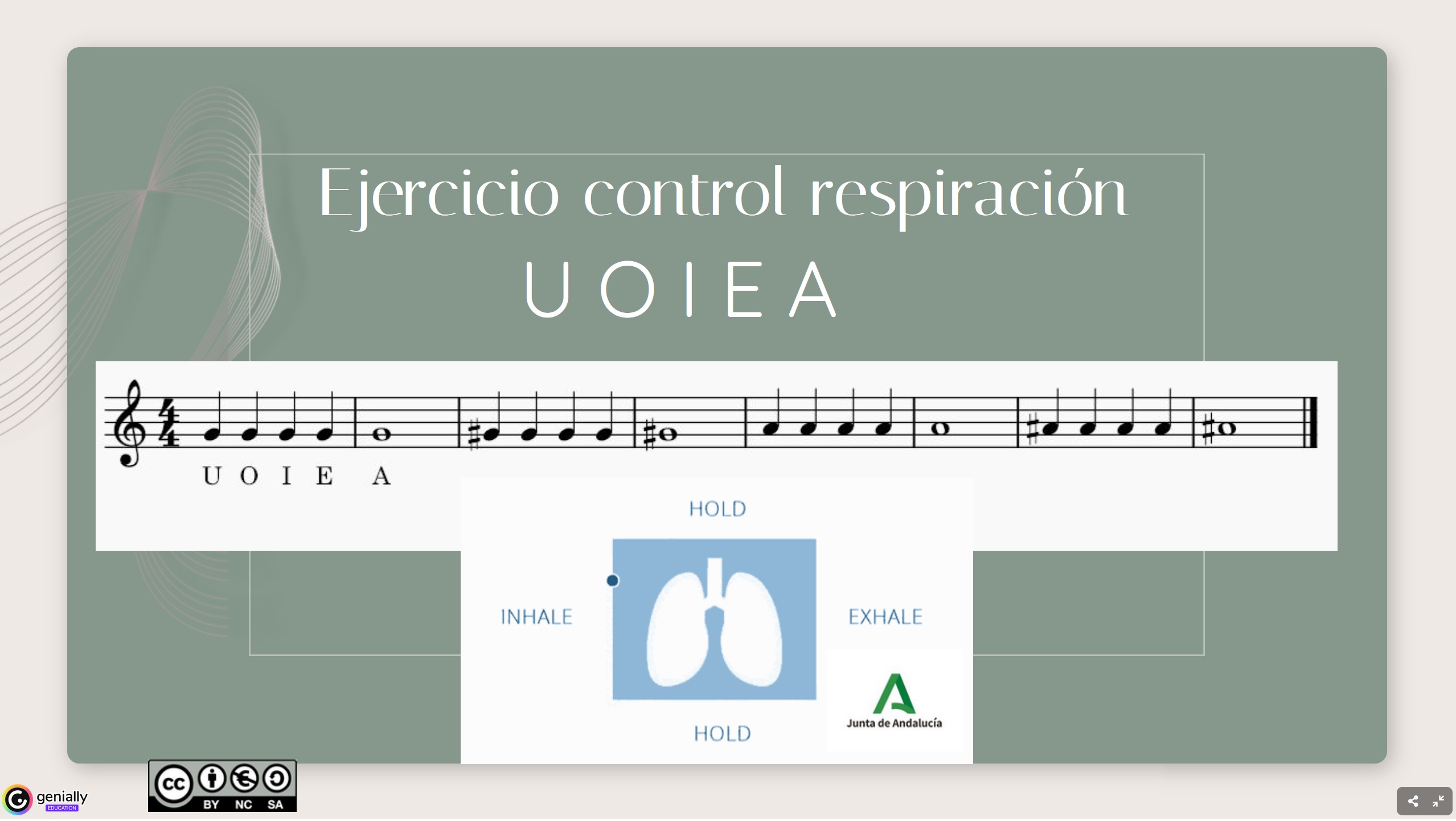 Ejercicio de control de la respiración.
