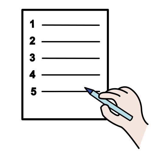 En la imagen aparece un pictograma que representa una lista de anotaciones